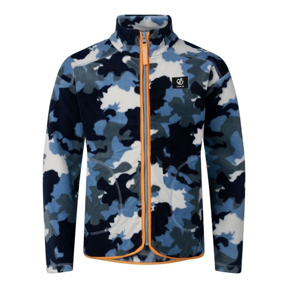 Dare 2B Childrens/Kids Wing It Camo Full Zip Fleece Jacket / Dusky Blue